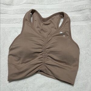 Nude Ruched Puma Padded Sports Bra